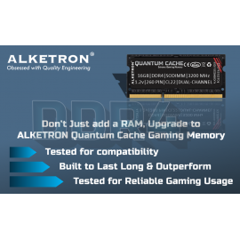 ALKETRON 16GB DDR4 3200MHz - With Heatsink - Gaming Desktop Memory